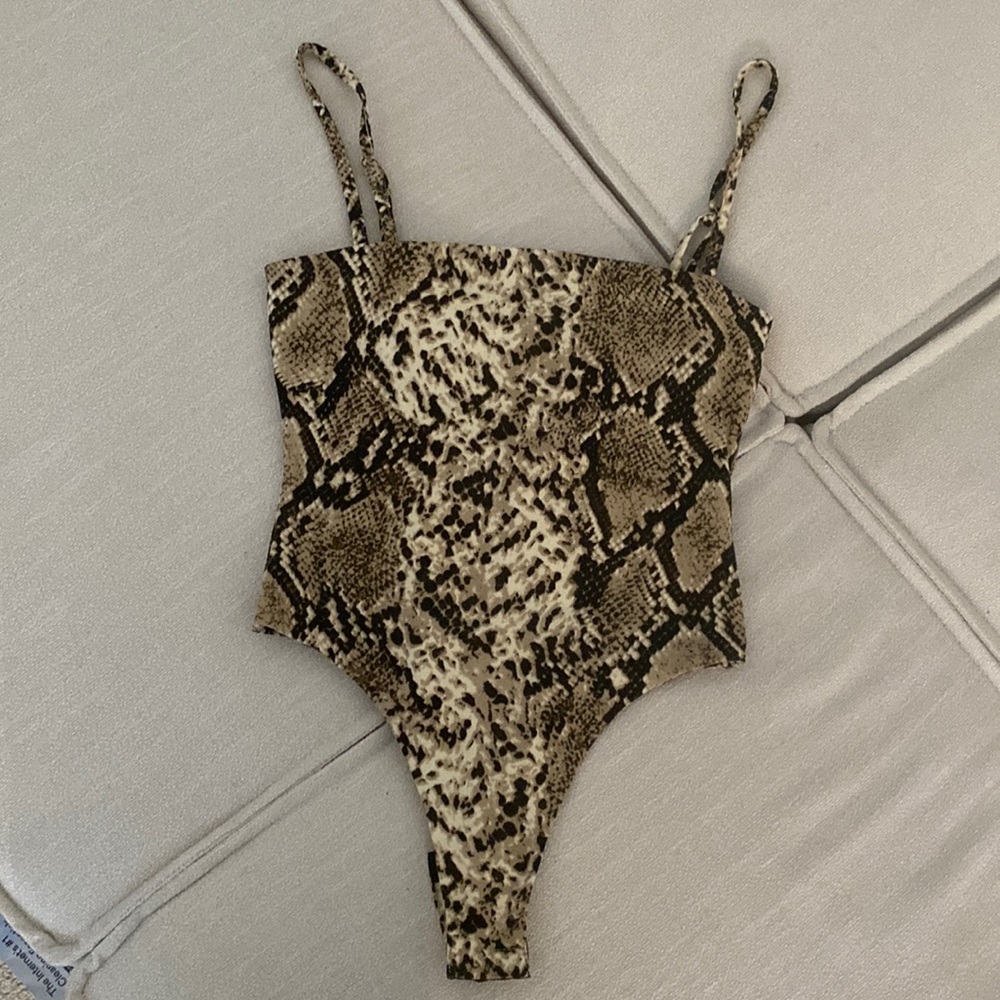 Animal print body suit